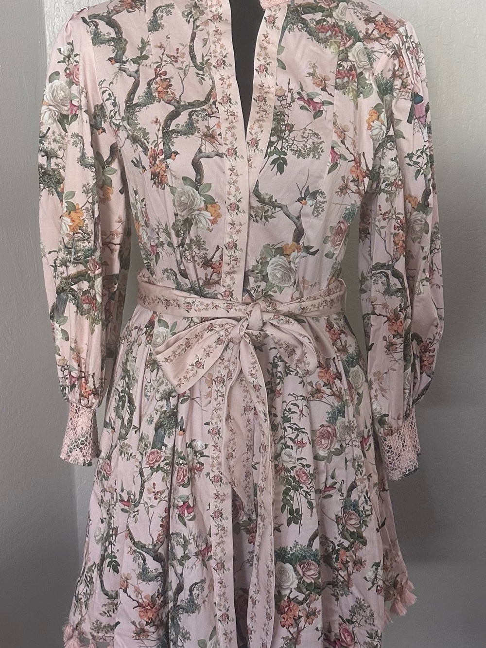 ALICE + OLIVIA
Lucy Floral Print Tie
Waist Minidress - Picture 6 of 10